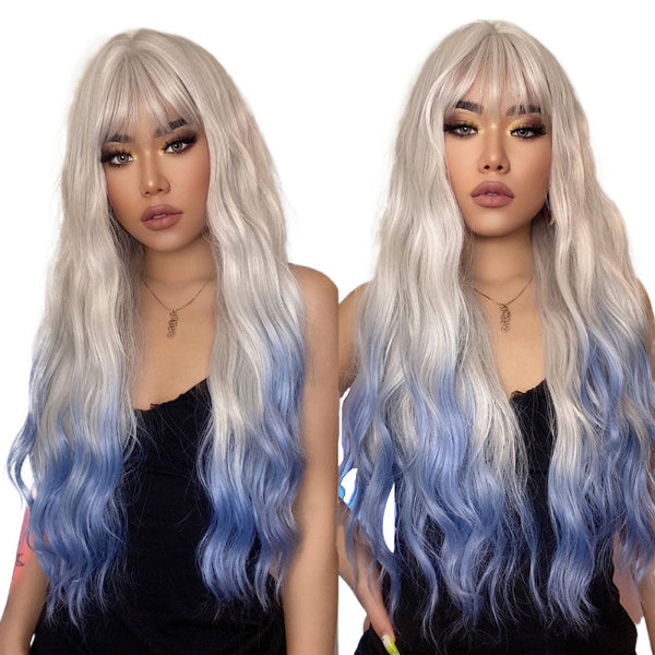 Air Bangs Big Wave Long Cosplay Hair